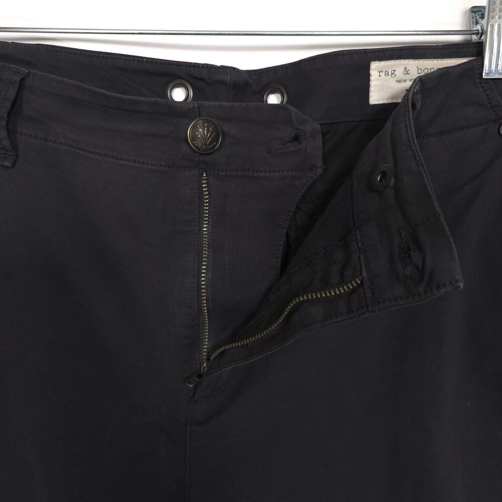 Rag & Bone Size 32 Buckley Chino Raw Hem Pants Faded‎ Black Gray Cotton Blend - Picture 9 of 12